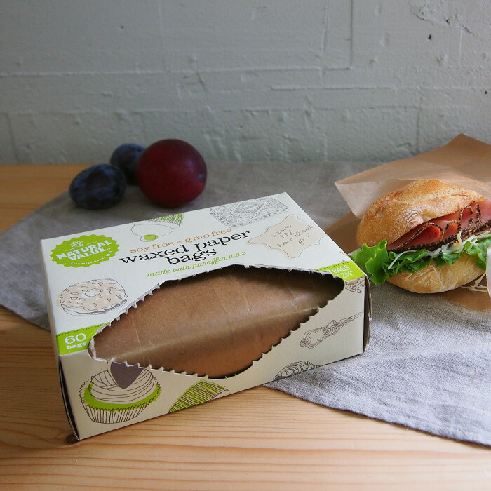 【取扱終了0129】ナチュラルバリュー　ナチュラルワックスペーパーバッグ　60枚入り　/　Natural　value　※