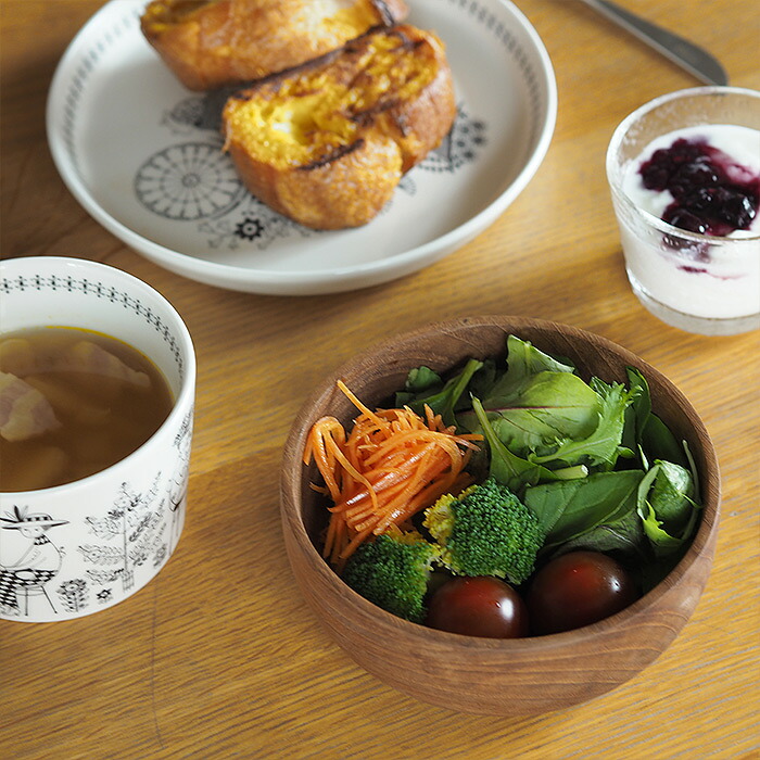 日曜雑貨　サラダボウル　チーク　/　SUNDAY SUPPLIES