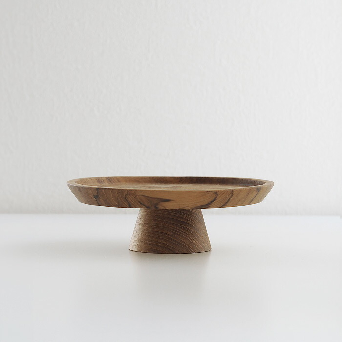 日曜雑貨　ケーキスタンドS　チーク　/　SUNDAY SUPPLIES