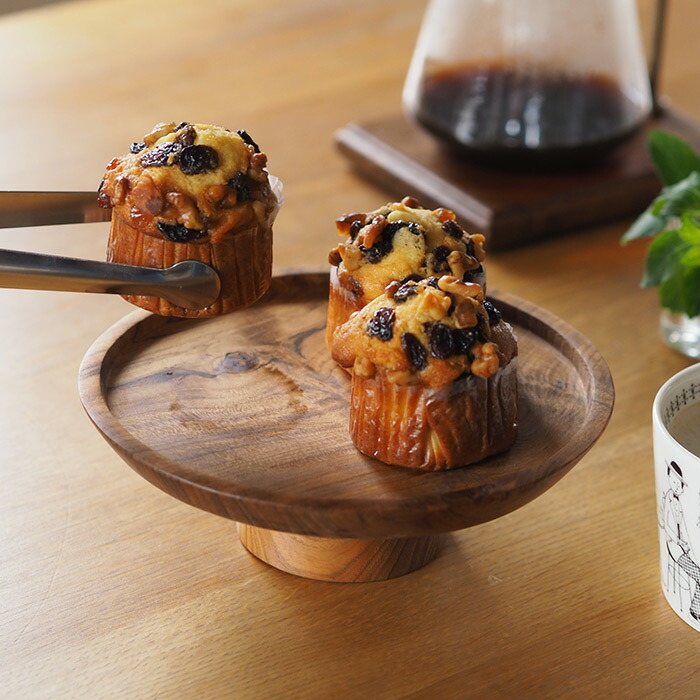 日曜雑貨　ケーキスタンドS　チーク　/　SUNDAY SUPPLIES