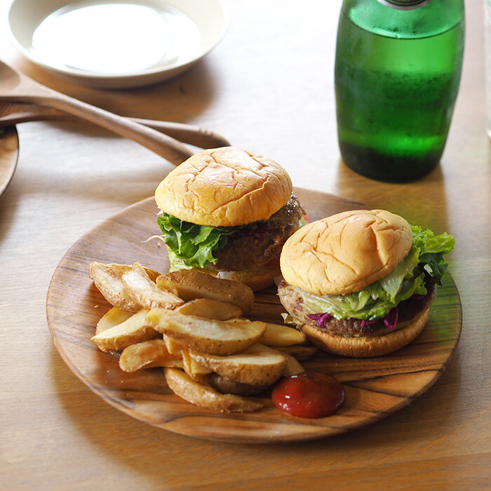 日曜雑貨　プレート ラウンドL　チーク　/　SUNDAY SUPPLIES