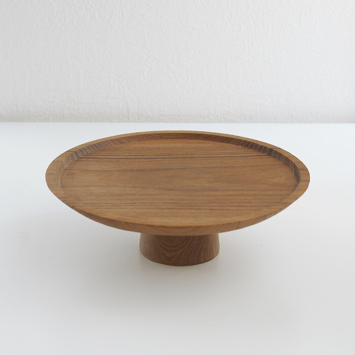 日曜雑貨　ケーキスタンドM　チーク　/　SUNDAY SUPPLIES