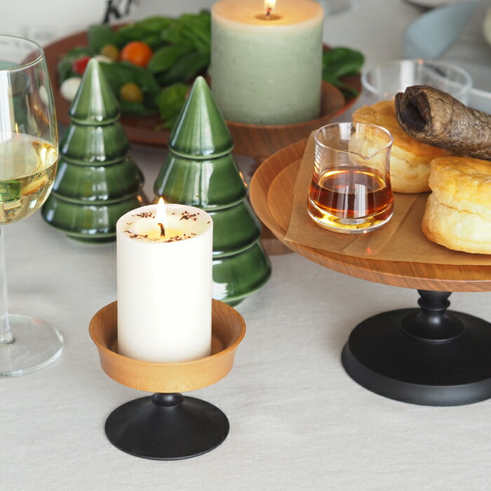 オシオクラフト　キャンドルスタンド　S　黒染め　桜　/　osio craft