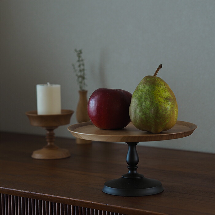 オシオクラフト　コンポート皿　黒染め　桜　/　osio craft