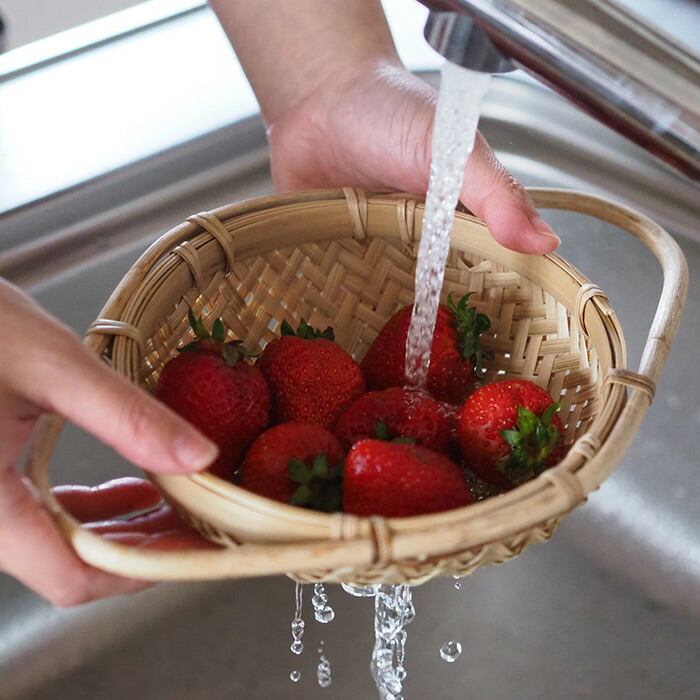 ピープルツリー　ハンドルつき竹ザル　2個セット　/　People　Tree