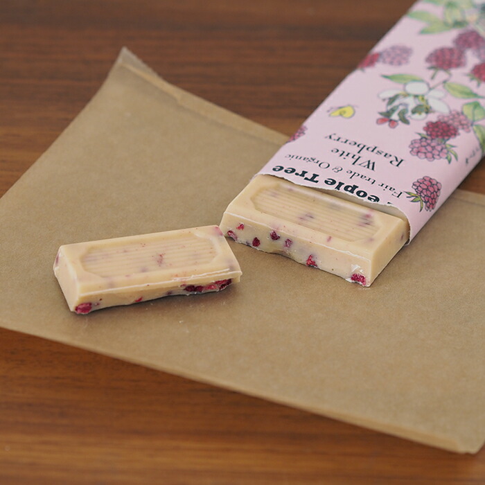 【取扱終了0312】【秋冬限定】ピープルツリー　フェアトレードチョコ　板チョコ　オーガニック　ホワイト・ラズベリー　限定パッケージ　/　People　Tree