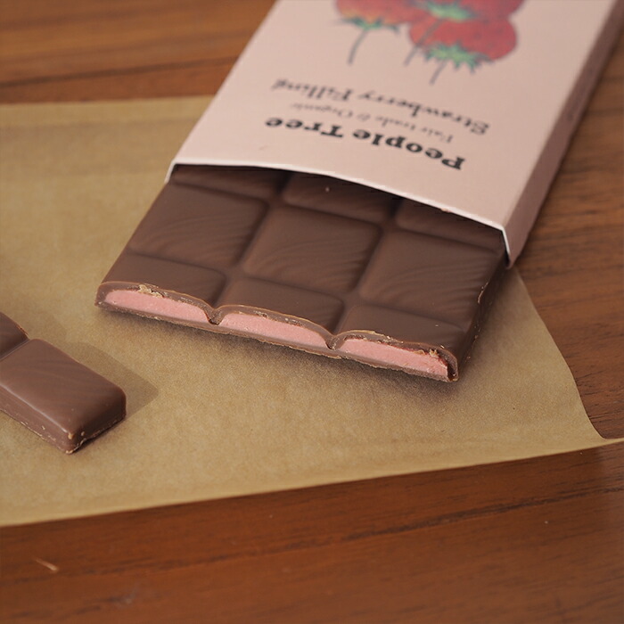 【取扱終了0312】【秋冬限定】ピープルツリー　フェアトレードチョコ　フィリング・オーガニック　ストロベリー　フィリング　/　People　Tree