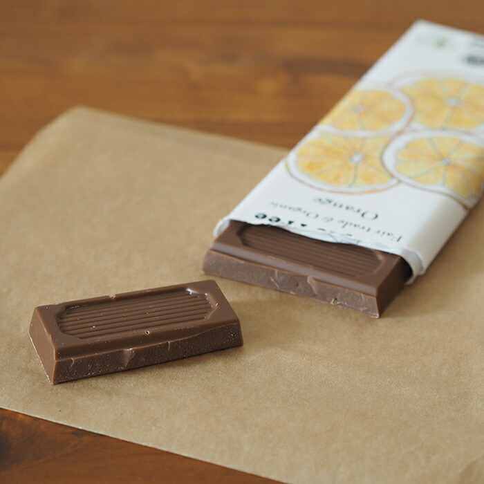 【取扱終了0302】【秋冬限定】ピープルツリー　フェアトレードチョコ　板チョコ　オーガニック　オレンジ　/　People　Tree