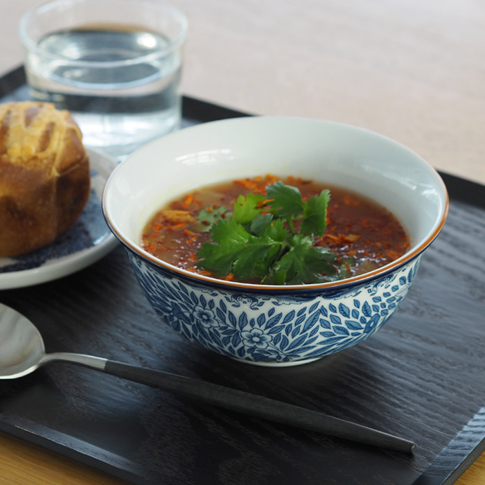 【取扱終了0904】ロールストランド オスティンディア FLORIS ボウル 500ml / Rorstrand Ostindia　※