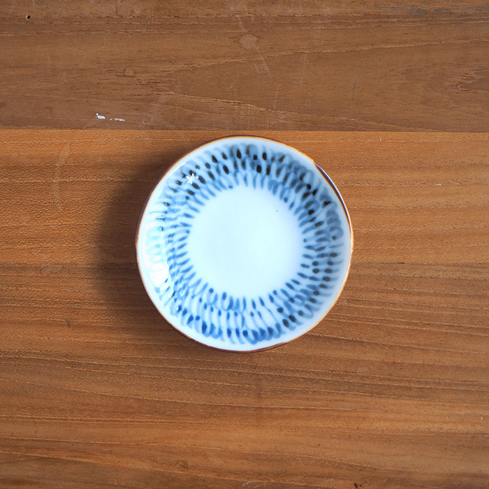 副千製陶所　みじん唐草　丸豆皿