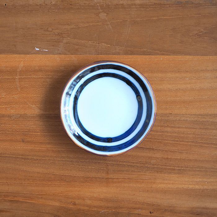 副千製陶所　濃線紋　丸豆皿