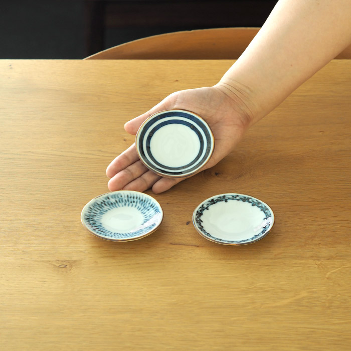 副千製陶所　渕地紋　丸豆皿