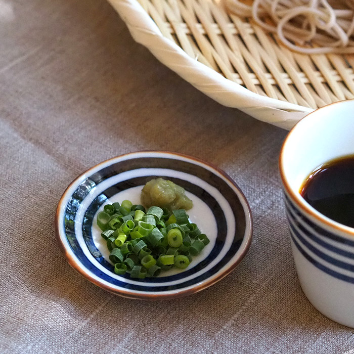 副千製陶所　濃線紋　丸豆皿