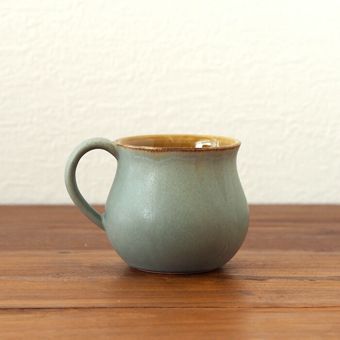 長十郎窯　マグカップ　みる色