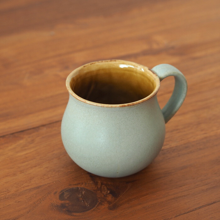 長十郎窯　マグカップ　みる色