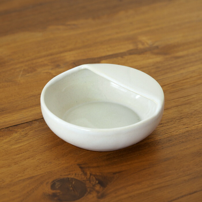 長十郎窯　お玉立　白釉