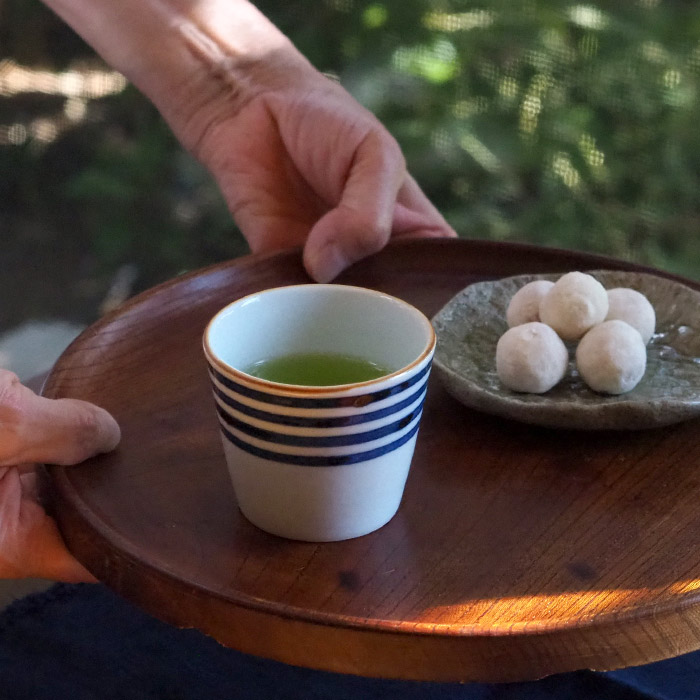 副千製陶所　濃線紋　そば猪口