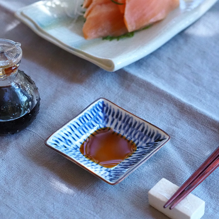 副千製陶所　みじん唐草　角豆皿