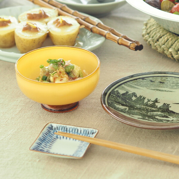 副千製陶所　みじん唐草　角豆皿