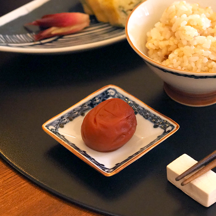 副千製陶所　渕地紋　角豆皿