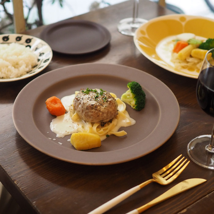 SAKUZAN　Sara　プレート　26cm　10”　ブラウン　※