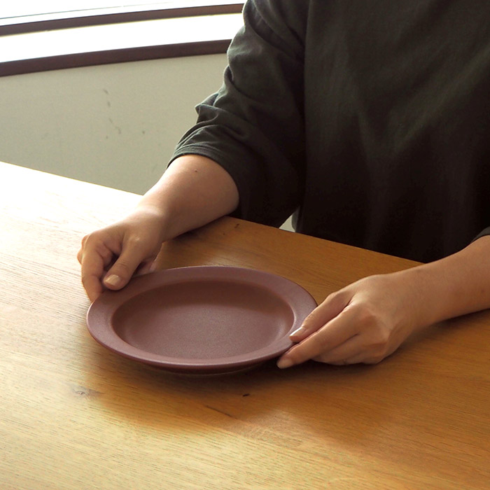 【プロキッチン別注】SAKUZAN　Sara　プレート　20cm　7”　キャラメルブラウン　※