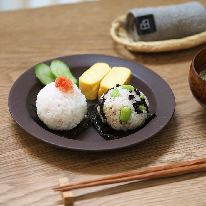 【プロキッチン別注】SAKUZAN　Sara　プレート　20cm　7”　チョコレートブラウン