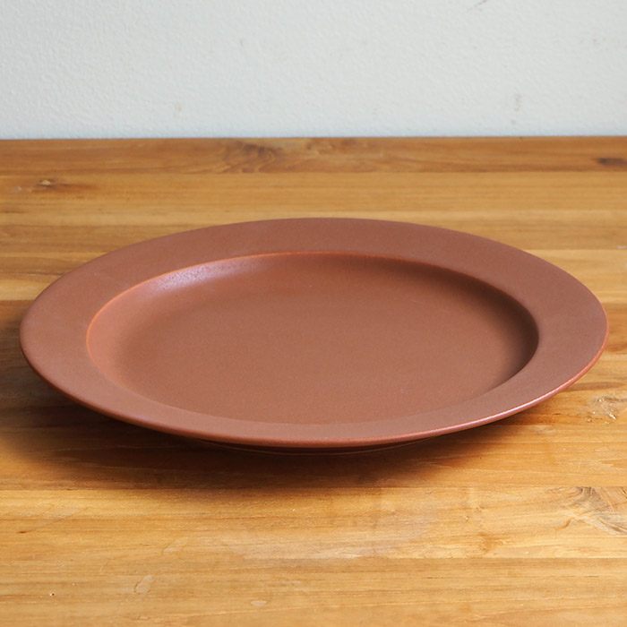 【プロキッチン別注】SAKUZAN　Sara　プレート　26cm　10”　キャラメルブラウン　※