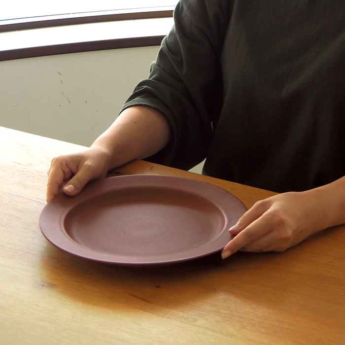 【プロキッチン別注】SAKUZAN　Sara　プレート　26cm　10”　キャラメルブラウン　※