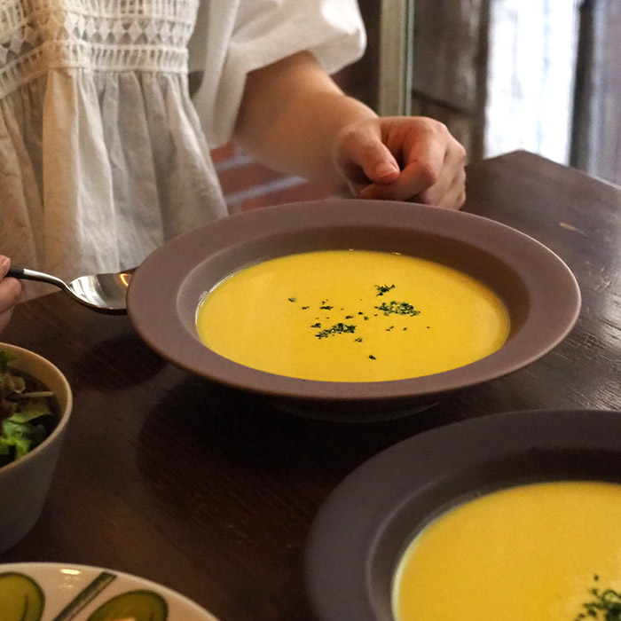 SAKUZAN　Sara　ボウル　21cm　9”　ブラウン　※