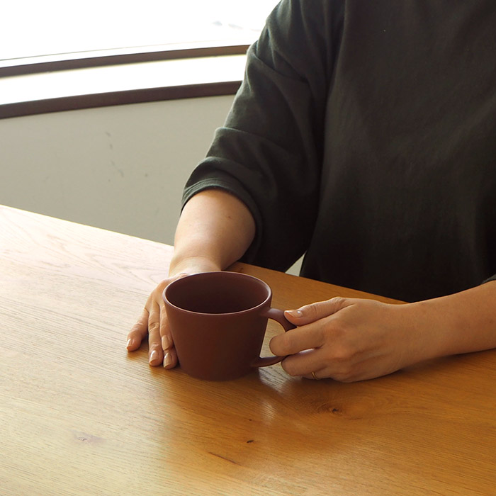 【プロキッチン別注】SAKUZAN　Sara　コーヒーカップ　キャラメルブラウン　※