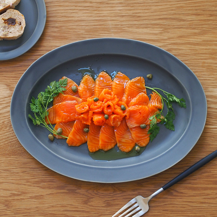 【プロキッチン別注】SAKUZAN　Sara　オーバル　L　ディムグレー