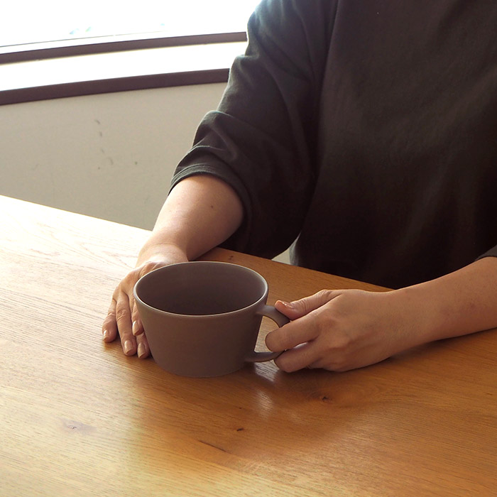 SAKUZAN　Sara　スープカップ　ブラウン　※