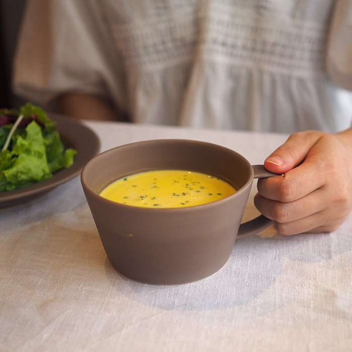 SAKUZAN　Sara　スープカップ　ブラウン　※