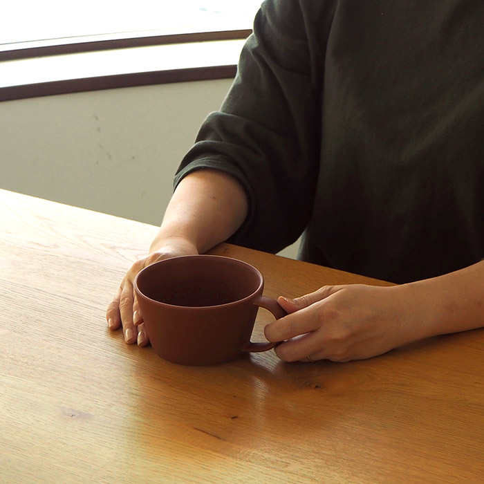 【プロキッチン別注】SAKUZAN　Sara　スープカップ　キャラメルブラウン　※