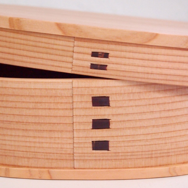 秋田杉　大館曲げわっぱ弁当箱　小判　中