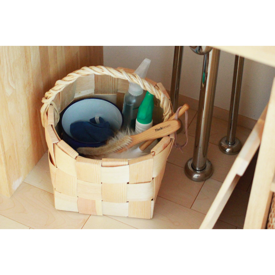 【取扱終了0610】スカンジナビスクヘムスロイド　パイン材バスケット　スクエア　M　/　SkandinaviskHemslojd