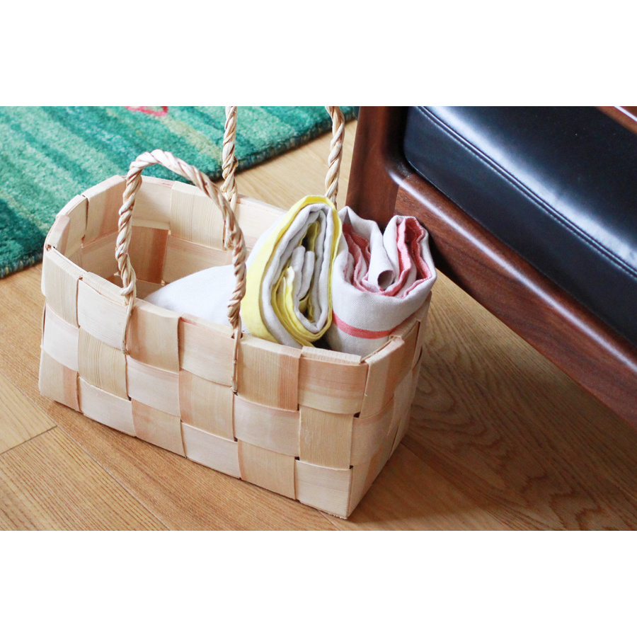 【取扱終了0610】スカンジナビスクヘムスロイド　パイン材バスケット　L　/　SkandinaviskHemslojd