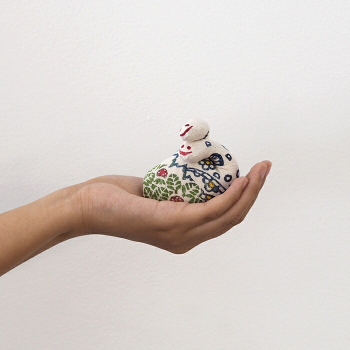 真工藝　木版手染めぬいぐるみ　干支シリーズ・仔　巳　へび