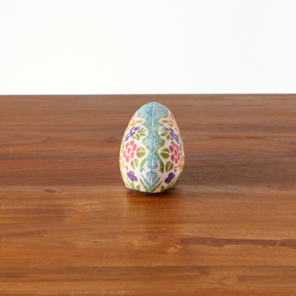 真工藝　木版手染めぬいぐるみ　干支シリーズ・仔　未　ひつじ　青色