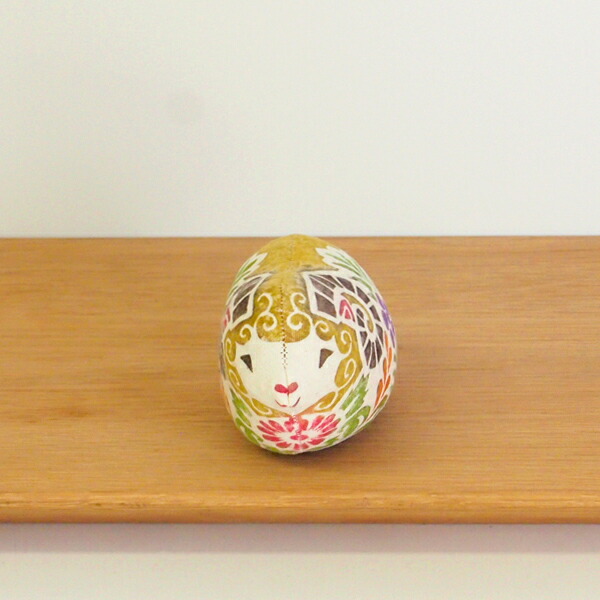 真工藝　木版手染めぬいぐるみ　干支シリーズ・親　未　ひつじ