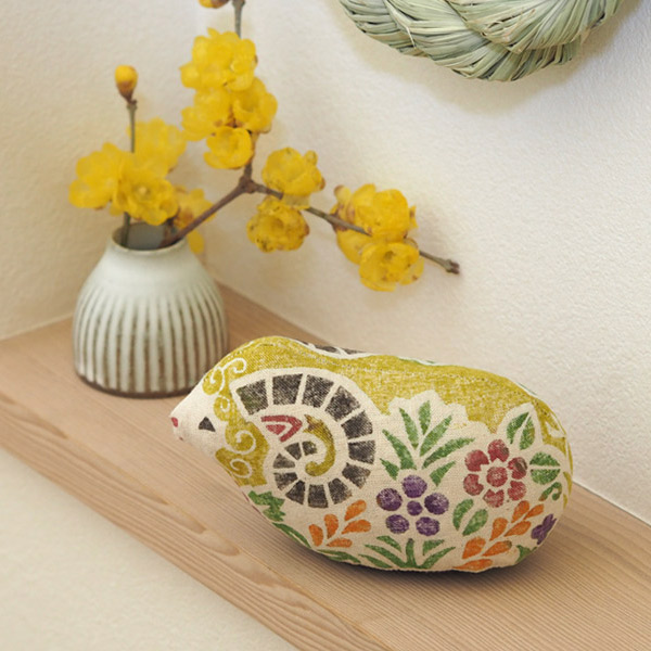 真工藝　木版手染めぬいぐるみ　干支シリーズ・親　未　ひつじ