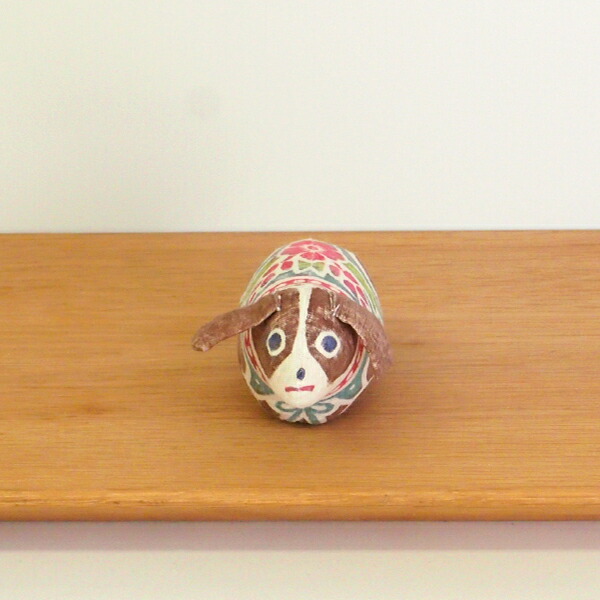 真工藝　木版手染めぬいぐるみ　干支シリーズ・親　戌　いぬ