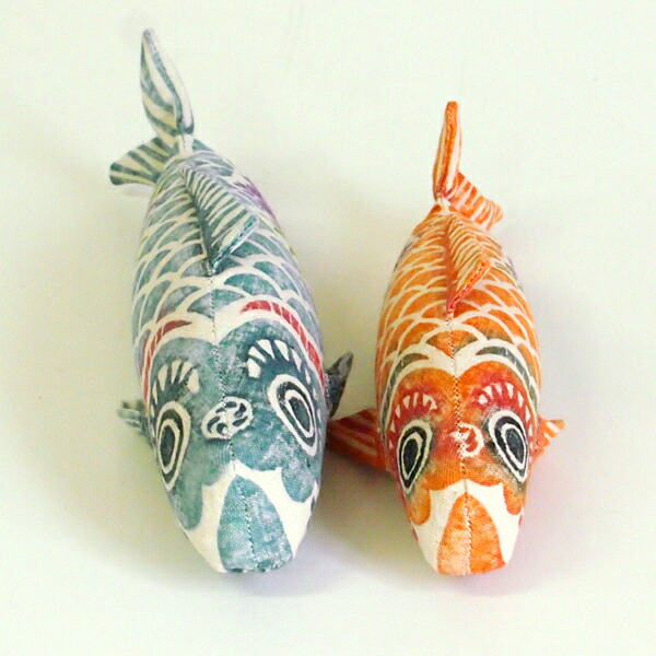 真工藝　木版手染めぬいぐるみ　鯉のぼりセット