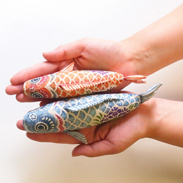 真工藝　木版手染めぬいぐるみ　鯉のぼりセット