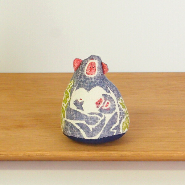 真工藝　木版手染めぬいぐるみ　干支シリーズ・親　申　さる