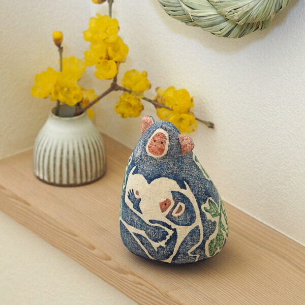 真工藝　木版手染めぬいぐるみ　干支シリーズ・親　申　さる