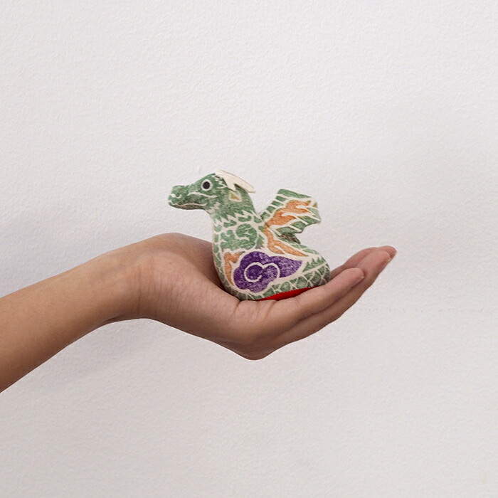 真工藝　木版手染めぬいぐるみ　干支シリーズ・仔　辰　たつ