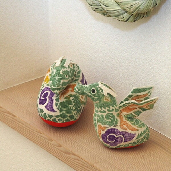 ■真工藝　木版手染めぬいぐるみ　干支シリーズ・親子セット　辰　たつ