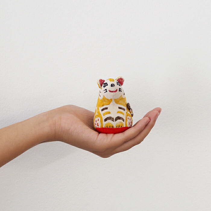 真工藝　木版手染めぬいぐるみ　干支シリーズ・仔　寅　とら